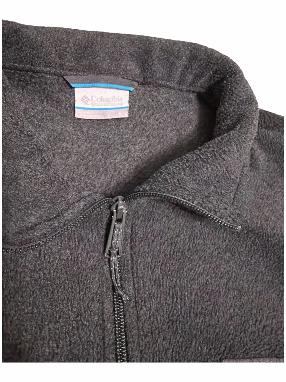 Columbia Men’s Full Zip Fleece jacket pocket 90s y2k style outdoor hiking active